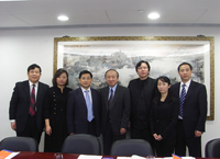 Prof. Hau Kit-tai (4th from left), Pro-Vice-Chancellor of CUHK meets with the delegation from Zhengzhou Normal University